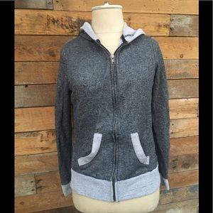 Grey zippered Hoodie